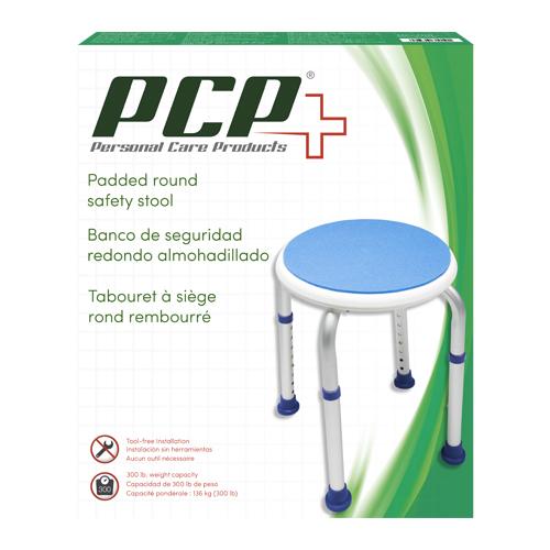 Adjustable Padded Round Safety Stool