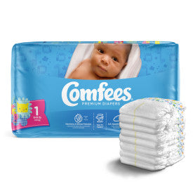 Comfees Baby Diapers, Size 1