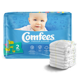 Comfees Baby Diapers, Size 2