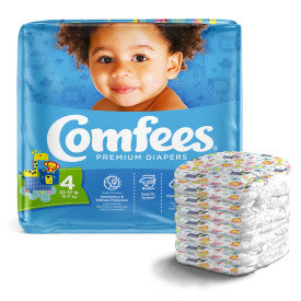 Comfees Baby Diapers, Size 4