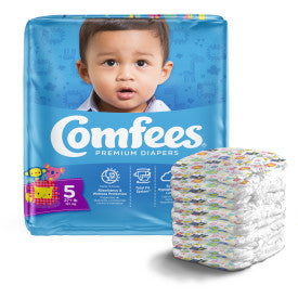 Comfees Baby Diapers, Size 5