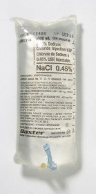 Cs/12  Normal Saline 0.45% Sodium Chloride 1000Ml Bag For Injection