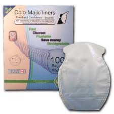 Bx/100 Colo-Majic Biodegradable Flushable Liners Regular 45-57Mm (1 3/4"-2 1/4)