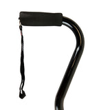 Cane  Soft Foam Offset Handle  Blue Jay  Black with Strap