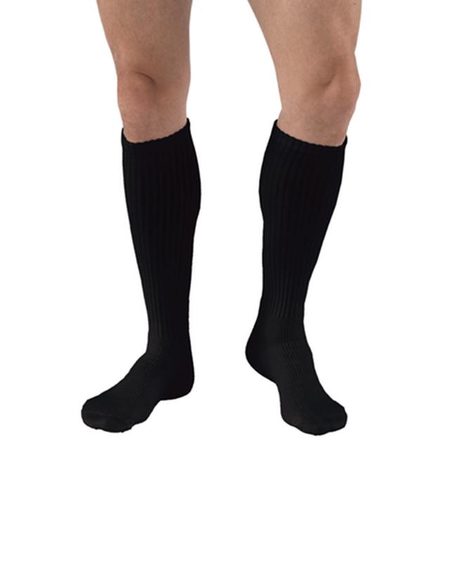 Pr/1 Jobst Sensifoot - Calcetín para diabéticos, hasta la rodilla, 8-15 mmHg, XL, negro, punta cerrada