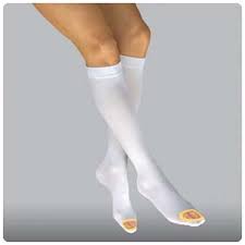 Pr/1 Jobst Anti-Embolism Stockings, Knee High, Sm, Regular, White