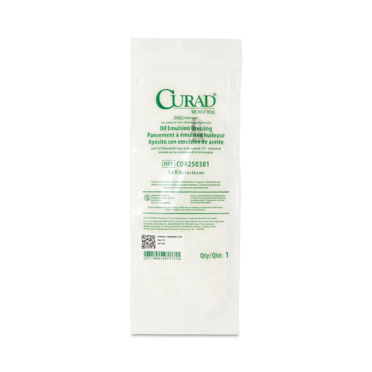 CURAD Non-Adherent Sterile Oil Emulsion Dressings