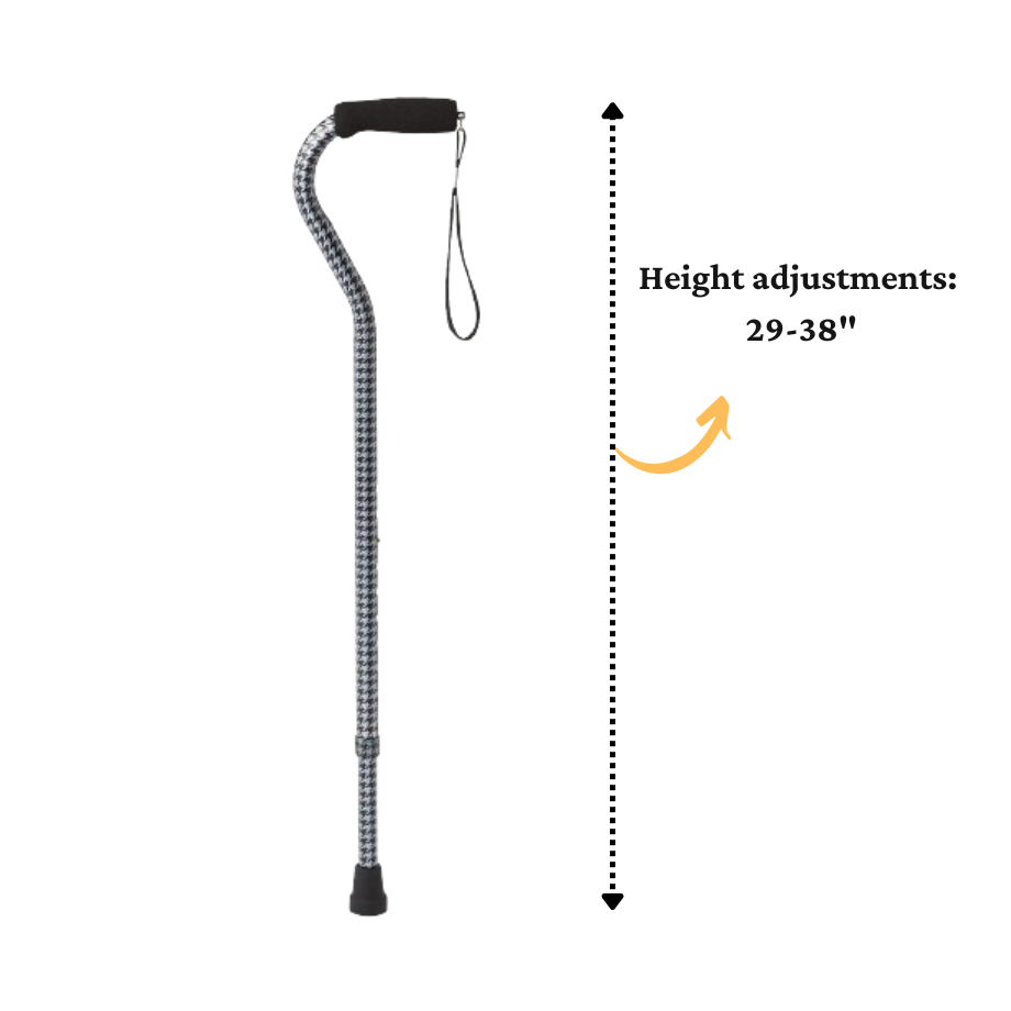 Aluminum Fashion Cane with Offset Handle (Pack of 6)