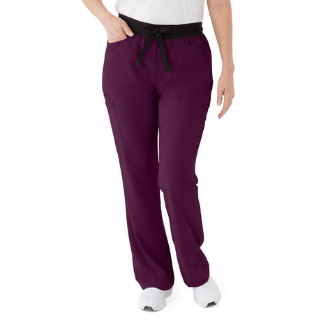 Coastal AVE Women's Regular-Length Scrub Pants Eggplant