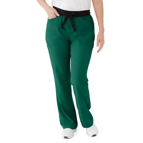 Coastal AVE Women's Regular-Length Scrub Pants Hunter Green