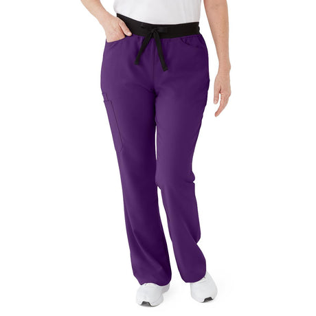 Coastal AVE Women's Regular-Length Scrub Pants Regal Purple