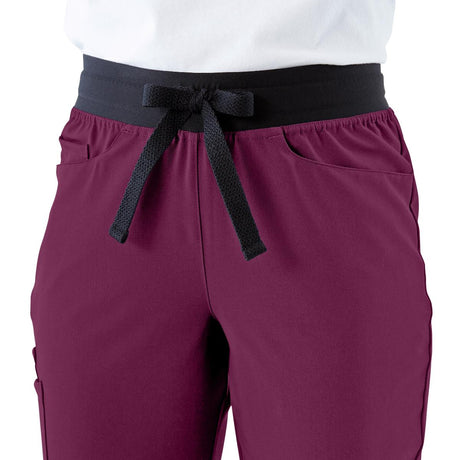 Coastal AVE Women's Regular-Length Scrub Pants Wine