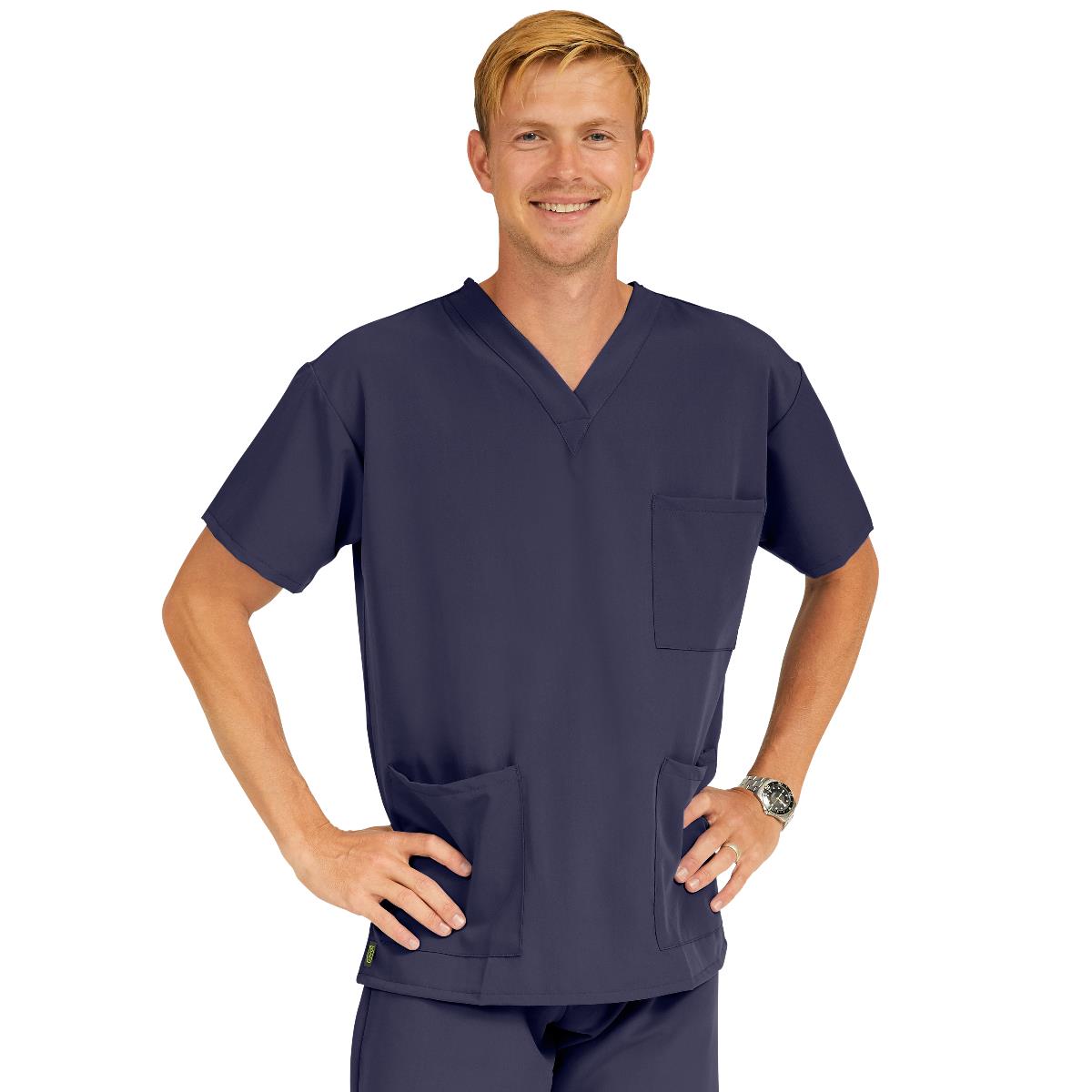 Madison AVE Unisex Stretch Scrub Tops with 3 Pockets