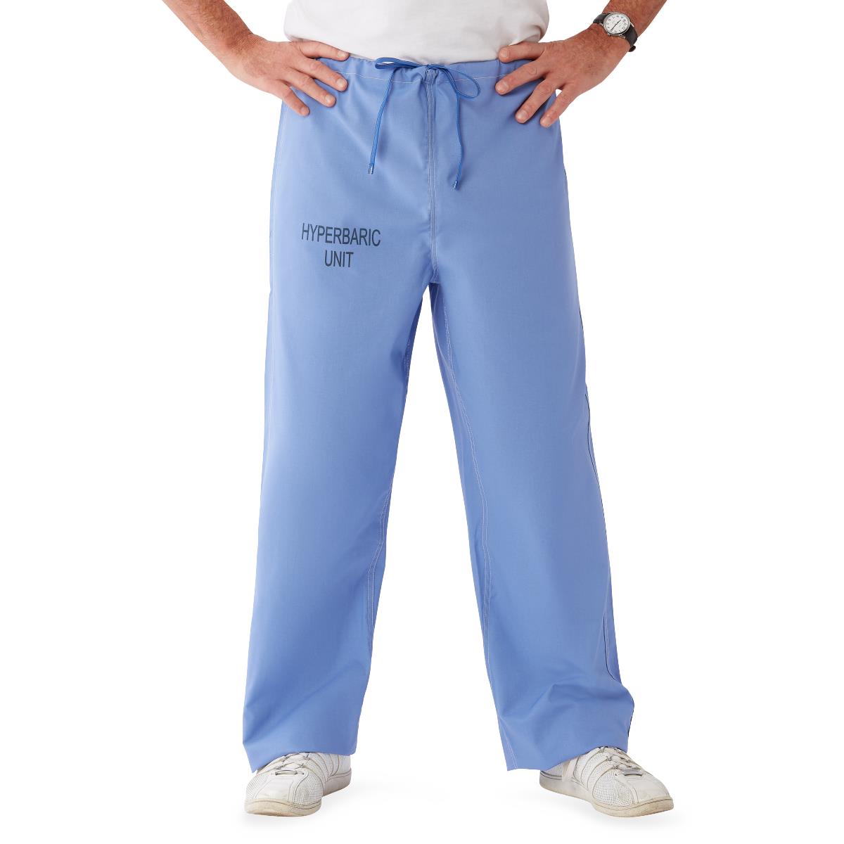 Unisex 100% Cotton Reversible Hyperbaric Drawstring Scrub Pants