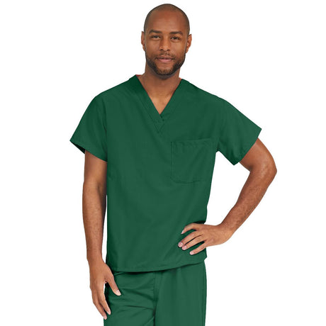 PerforMAX Unisex Reversible V-Neck Scrub Tops with 2 Pockets
