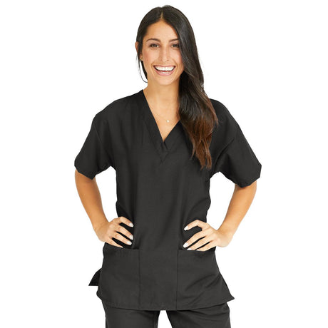 PerforMAX Women's V-Neck Tunic Scrub Top with 2 Pockets