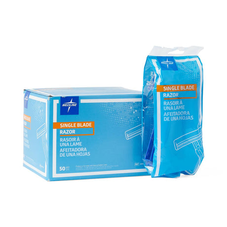 Medline Single Blade Facial Razors