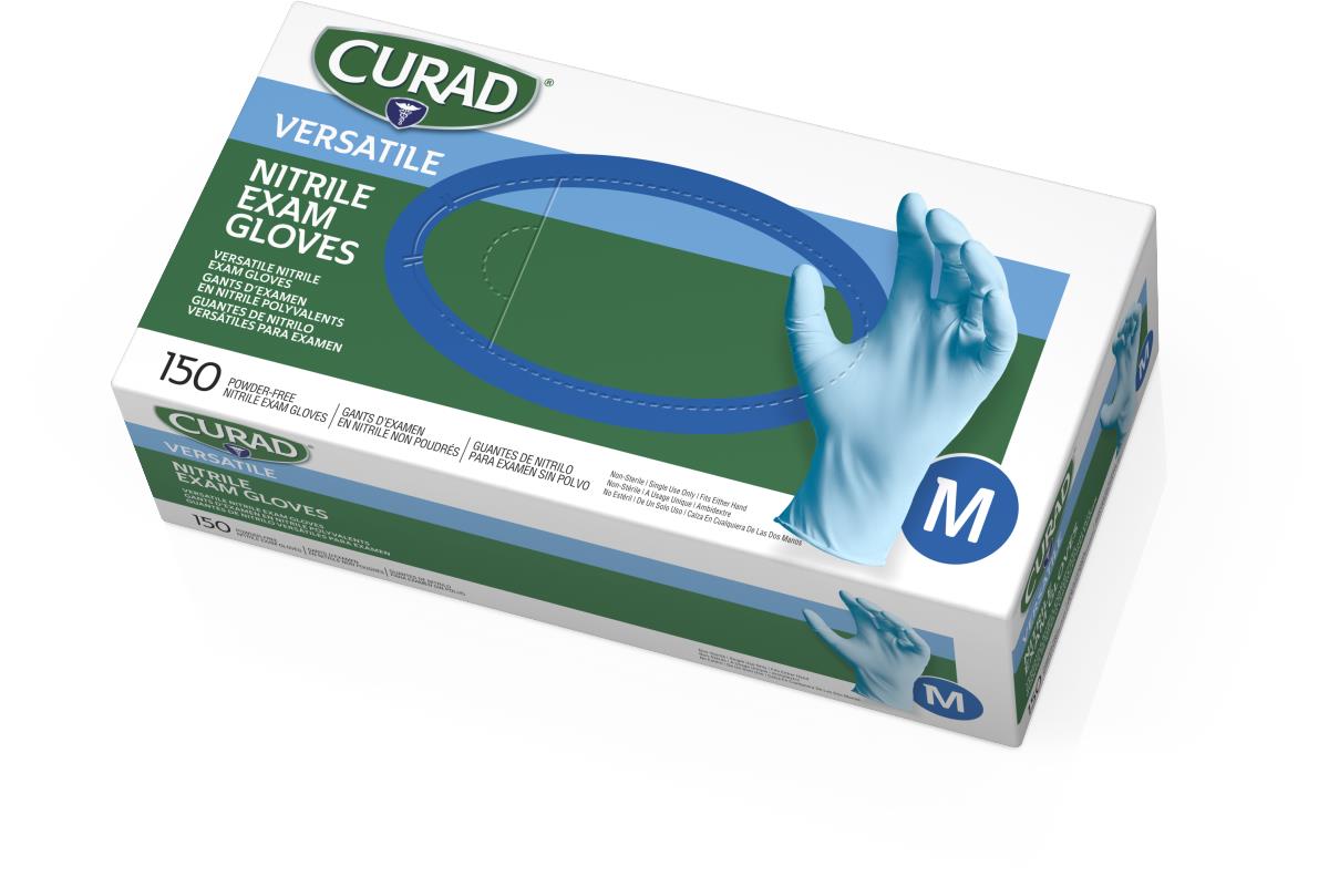 CURAD Powder-Free Textured Nitrile Exam Gloves