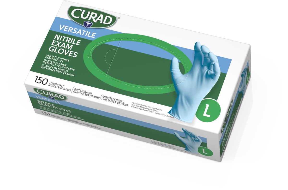 CURAD Powder-Free Textured Nitrile Exam Gloves