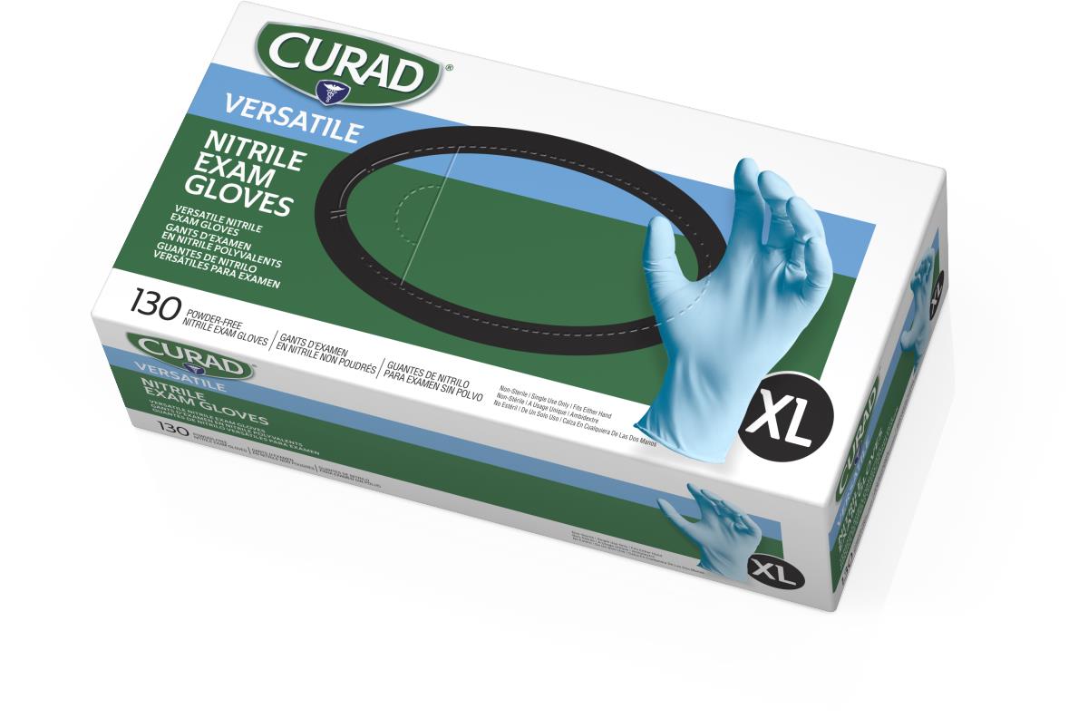 CURAD Powder-Free Textured Nitrile Exam Gloves