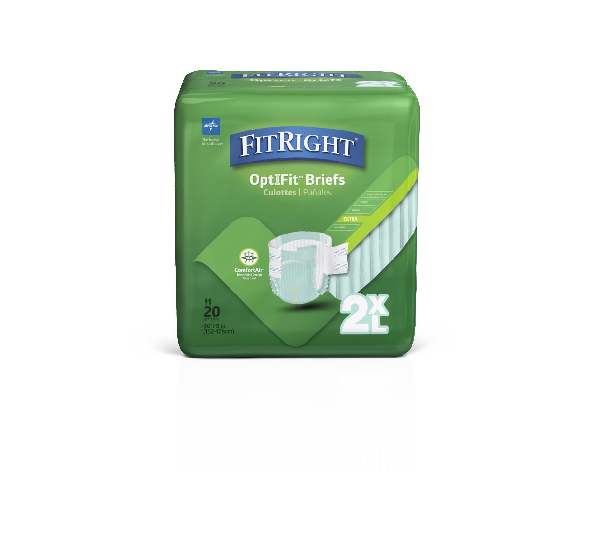 FitRight Extra Cloth-Like Adult Incontinence Briefs