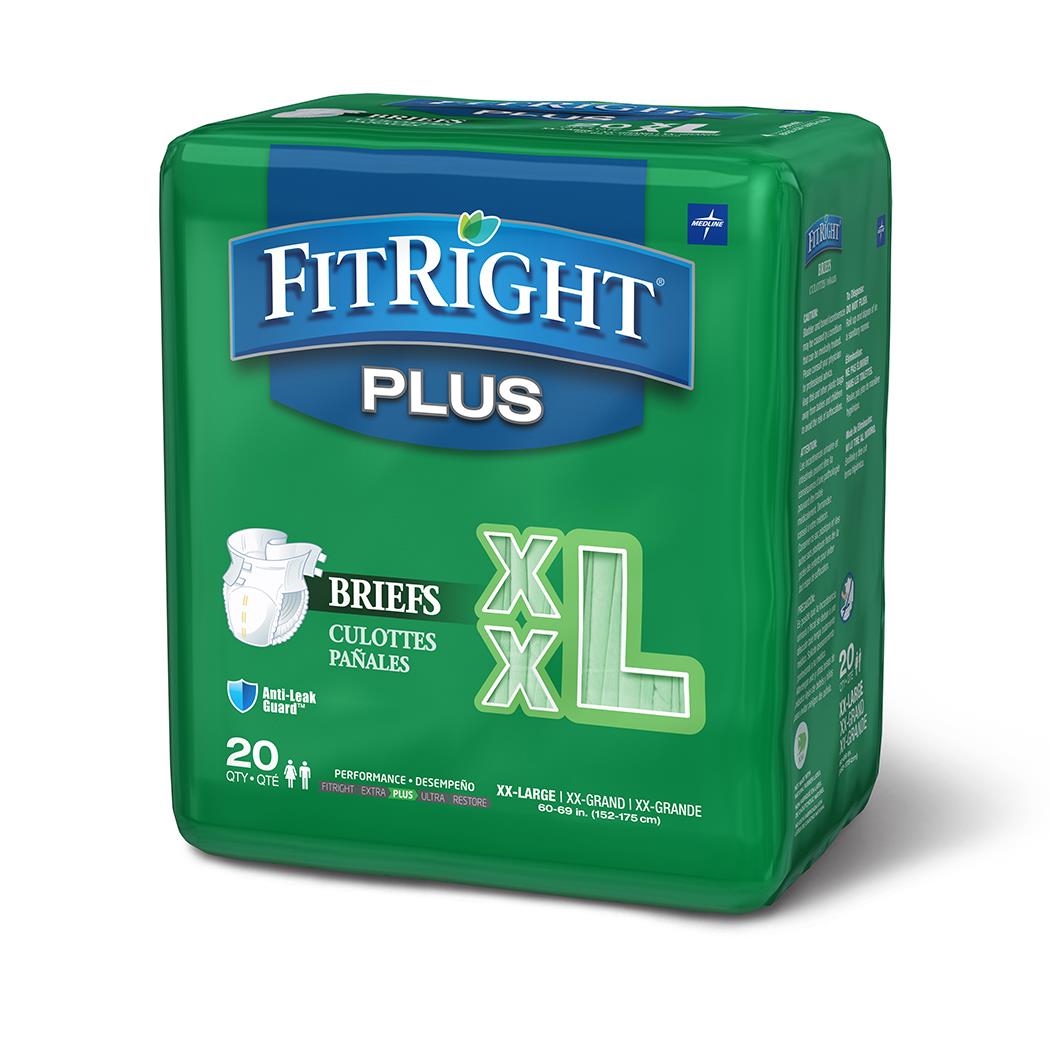 FitRight Plus Adult Incontinence Briefs