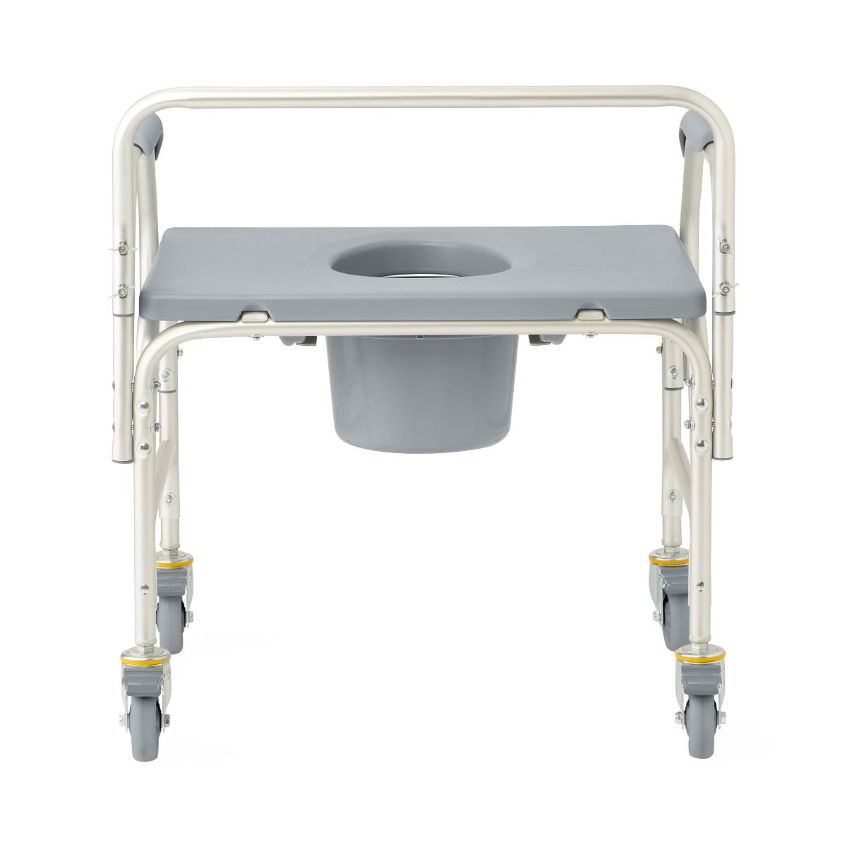 Aluminum Bariatric Commode with 4 Locking Casters