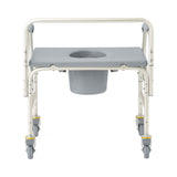 Aluminum Bariatric Commode with 4 Locking Casters