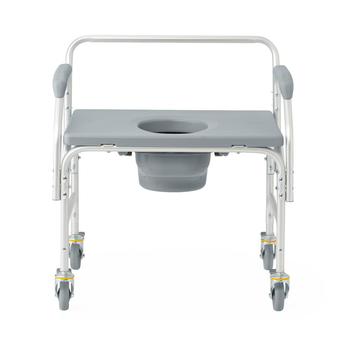 Aluminum Bariatric Commode with 4 Locking Casters