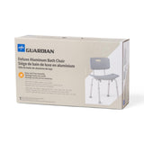 Grey Deluxe Aluminum Shower Chair with Back