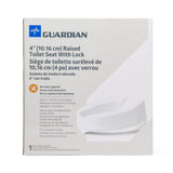 Raised Toilet Seat with Side Locks, 4"