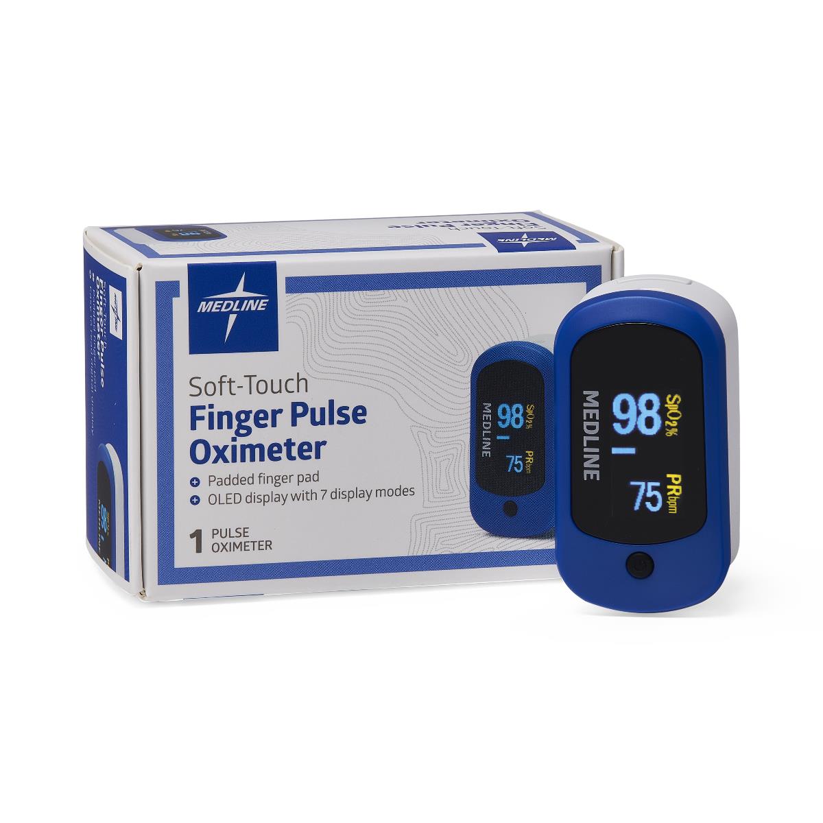 Medline Soft-Touch OLED Finger Pulse Oximeters