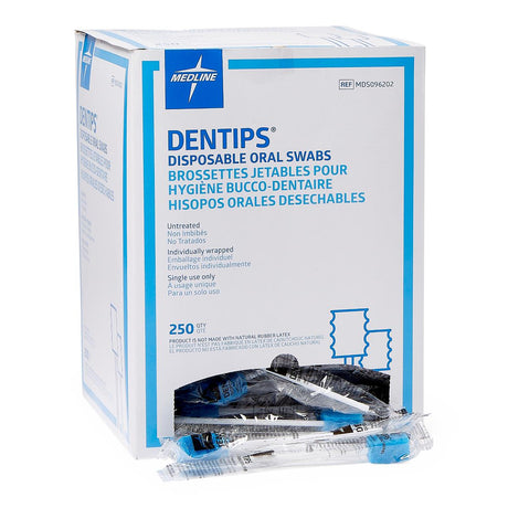 Hisopos bucales sin tratamiento Medline DenTips