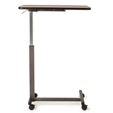 Economy Overbed Tables Walnut Chrome Base