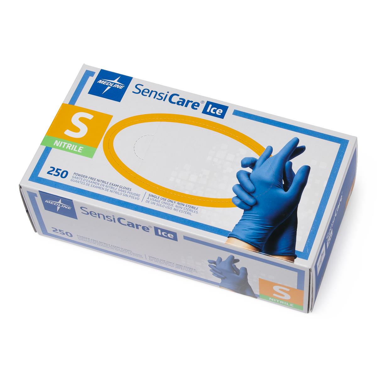 SensiCare Ice Blue Powder-Free Nitrile Exam Gloves
