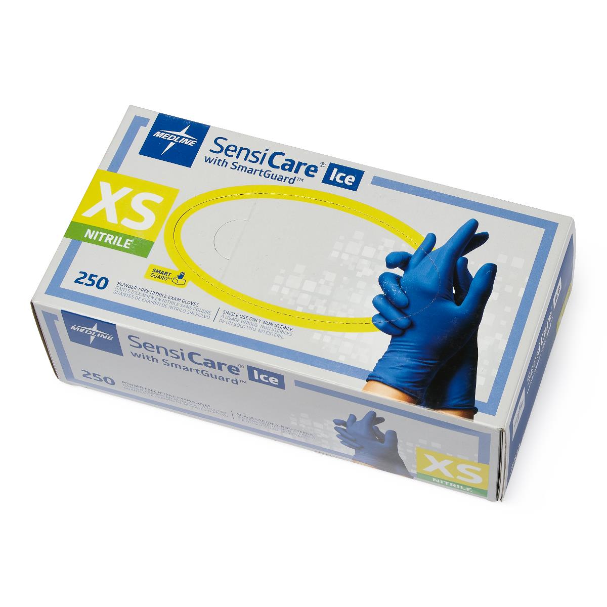 SensiCare Ice Blue Powder-Free Nitrile Exam Gloves