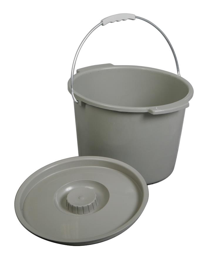 Medline Commode Buckets with Lid and Handle
