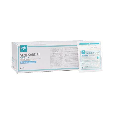 SensiCare PI Green Surgical Gloves