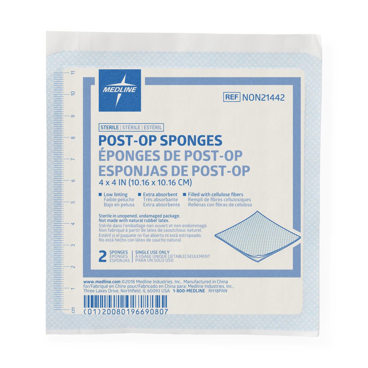 Medline Post-Op Sterile Gauze Sponges