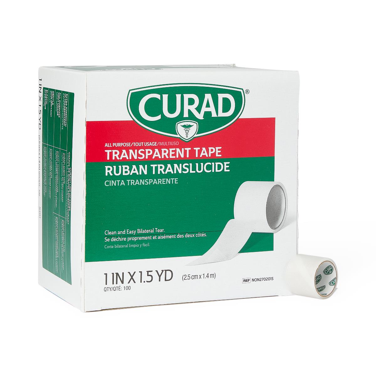 CURAD Transparent Adhesive Plastic Tape