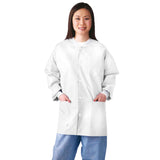 Medline Disposable Knit Cuff/Collar Multilayer SMS Lab Jackets