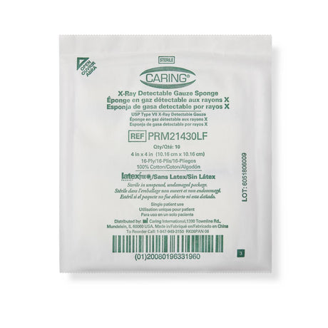 Medline Sterile 100% Cotton X-ray Detectable Gauze Sponges