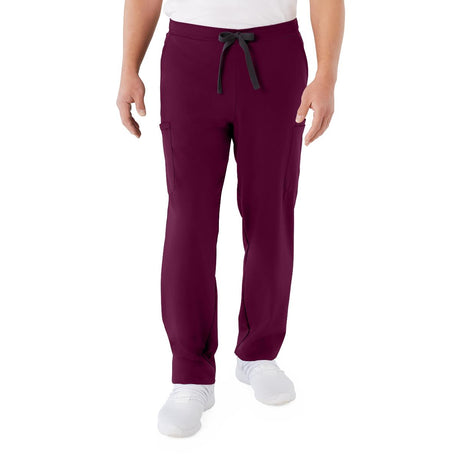 Clinton AVE Unisex Scrub Pants with 6 Pockets Wine