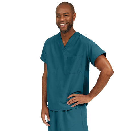PerforMAX Unisex Reversible V-Neck Scrub Tops with 2 Pockets