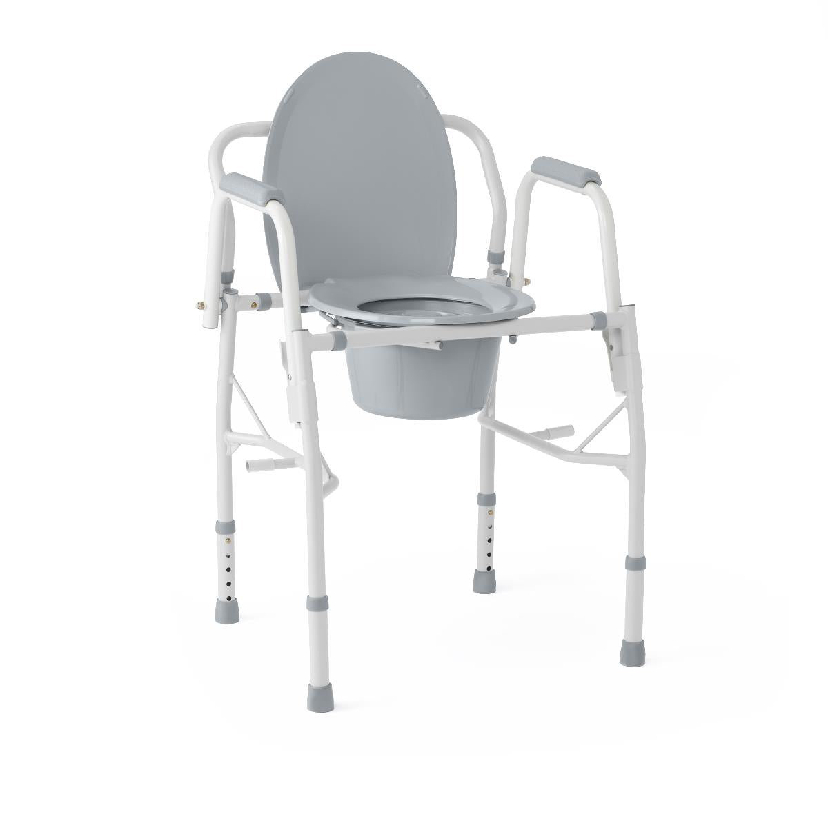 Chaises percées à bras tombants en acier Medline