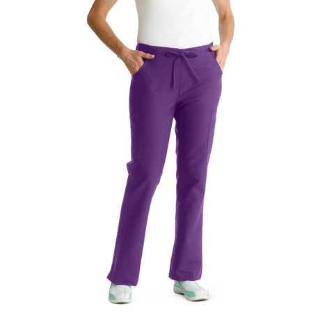 ComfortEase Women's Modern Fit Cargo Scrub Pants with 4 Pockets