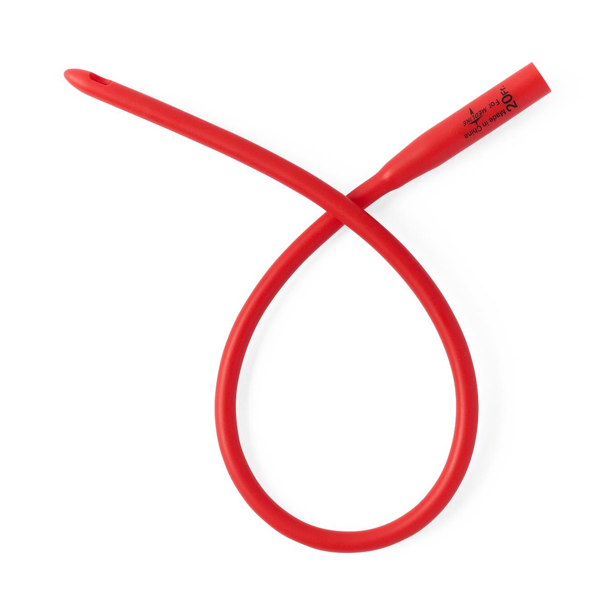 Intermittent/Urethral Red Rubber Catheter (Pack of 12)