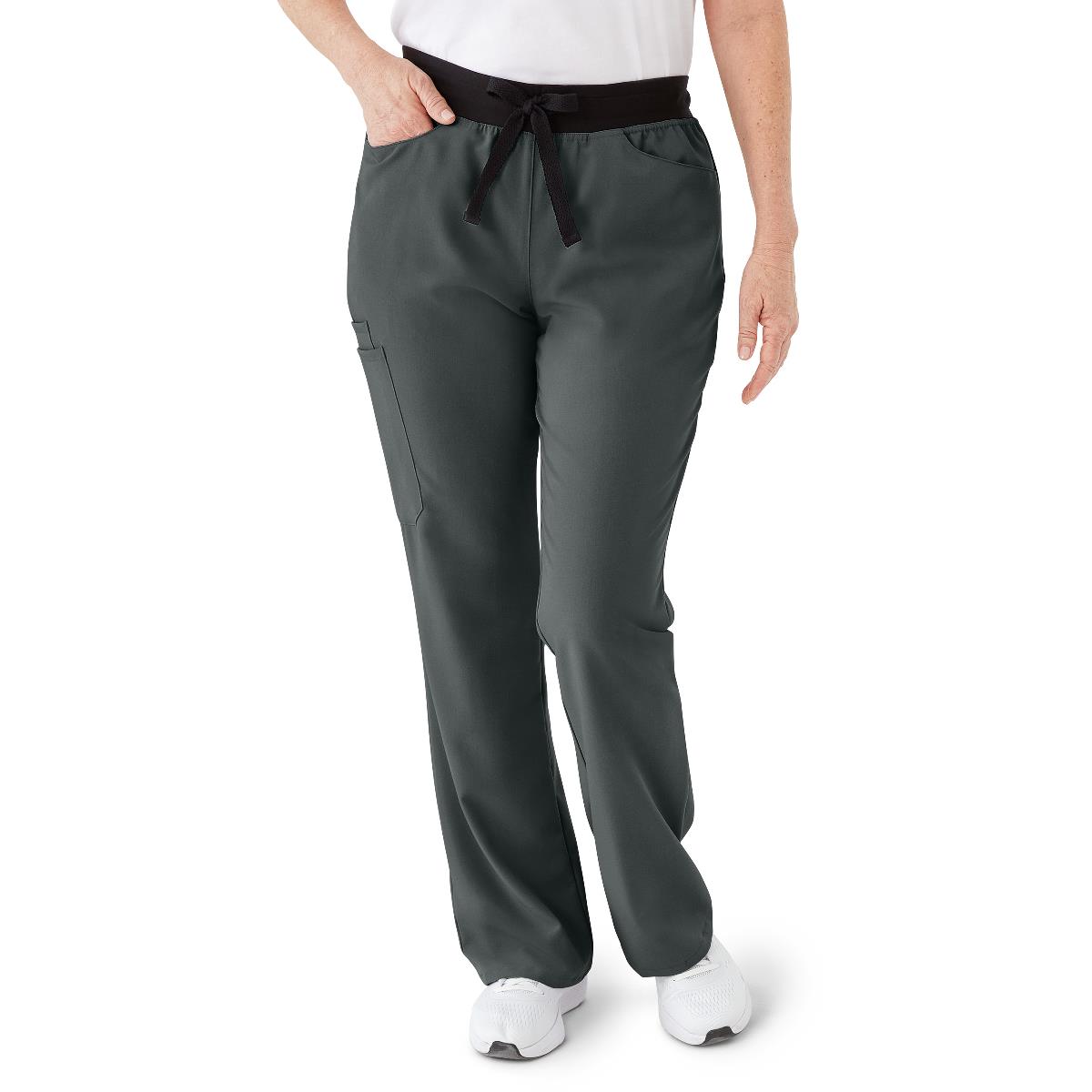 Coastal AVE Women's Regular-Length Scrub Pants Charcoal