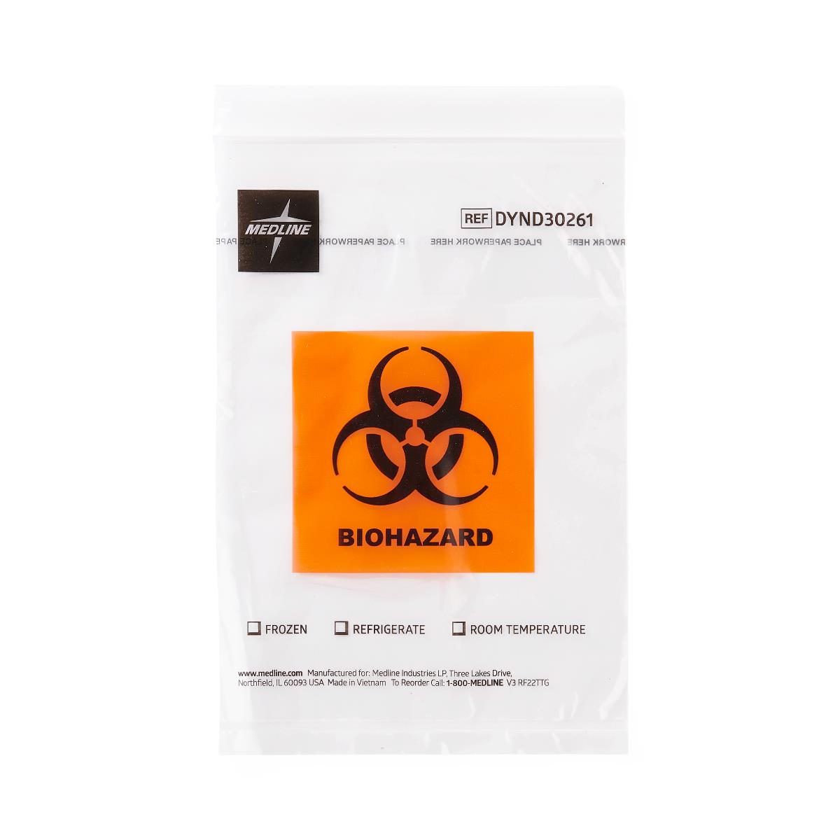 Zip-Style Biohazard Specimen Bags