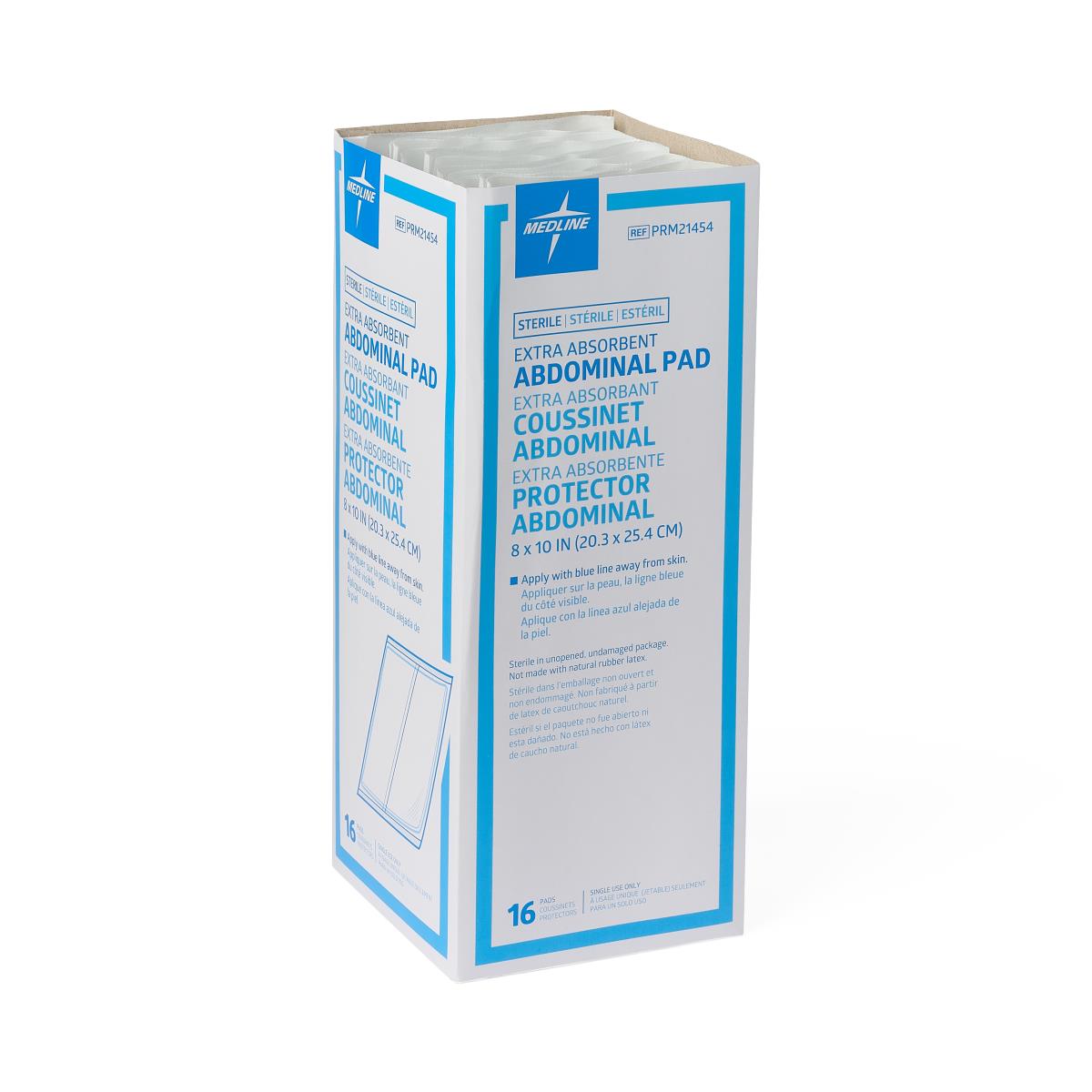 Almohadilla abdominal estéril premium de Medline